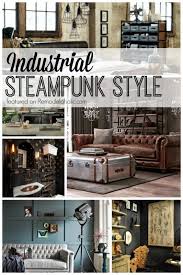 Steampunk living room interior diy mirror from basin. Remodelaholic Inspiration File Industrial Steampunk