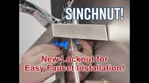 Of course, a plumber can never hurt, but if you know how to put a nut on a bolt, there's a high chance you can set it up all by its patented mounting nut is designed in a way that allows all the hoses and cables in with ease. The Sinchnut A New Lock Nut For Easy Faucet Installation Youtube