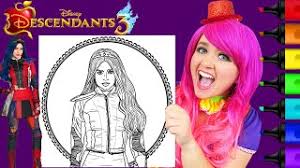 Descendants coloring pages princess evie. Coloring Evie Descendants 3 Disney Coloring Page Prismacolor Markers Kimmi The Clown Youtube