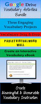 Create And Innovate With Google Drive Vocabulary Activities This Includes Three Engaging Vocabulary Activities Vocabulary Instruction Interactive Vocabulary