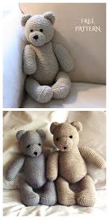 30+ stuffed animal & doll patterns. Knit Teddy Bear Plush Toy Free Knitting Patterns