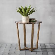 The demy black metal round side table with wood tabletop adds industrial urban style to a contemporary living room or bedroom. Palatine Marble Round Side Table 0 Finance Fads Co Uk