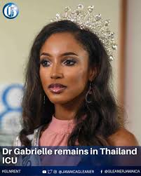 🔗: bit.ly/3MiRFrU Miss Jamaica, Gabrielle Henry, is still recovering after  her shocking fall during the 2025 Miss Universe pageant. 📷: Mohan Raj/Getty