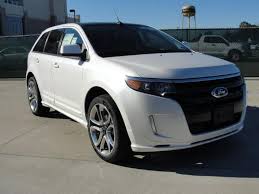 Ford Edge Sport White Exterior With Black Leather Interior Rims This Will Be My New Car When I M Ready To Buy Again Ford Edge Sport Ford Edge Ford