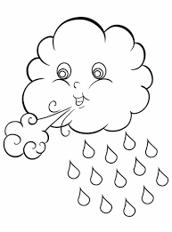 Includes images of baby animals, flowers, rain showers, and more. Cute Rain Cloud Coloring Page Free Printable Coloring Pages For Kids