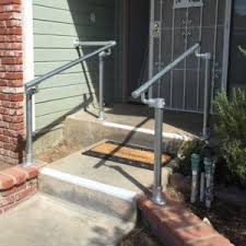 Handrail for 1 or 2 step wrought iron grab rail solid steel hand rail safety railing for stairs steps 14 dec, 2019 this railing is beautiful more than i expected, strong and sturdy and will last a life time ,i love it! Buy Outdoor Handrail Kits For Your Home And Garden Simplified Building