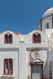 Wonderful Resort In Santorini Griechenland Mit Blick Auf Das Tiefe Blau Des Meeres Com Imagens Praia