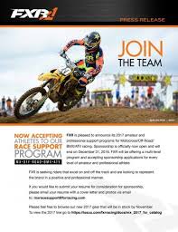 Looking for sponsorship resume samples? Fxr Racing Presents The Mid Week Report With Andy White Motocross Performance Magazine