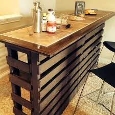 How I Built A Diy Indoor Bar With Discarded Pallets For 140 Indoor Bar Pallet Bar Diy Diy Indoor Bar