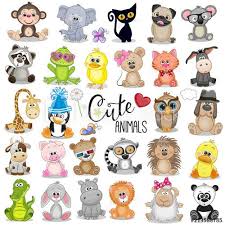 When it comes to drawing cartoon animals. Pin By Adobe Stock On Scrap Cartoon Drawings Of Animals Cute Cartoon Animals Baby Animal Drawings
