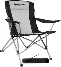 Quick menu  show review of top five oniva chairs. Amazon Com Kingcamp Camping Chair Heavy Duty Oversize Folding Chair With Comfotable Tilted Back Cup Holder Carry Bag For Indoor Outdoor Travel Office Black Sports Outdoors