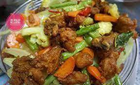 Ayam goreng dan tumis sayur. Resepi Ayam Goreng Kunyit Ini Adalah Bellarina Natasya