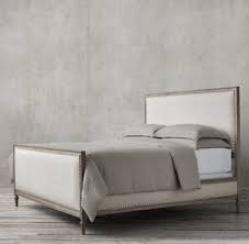 Nantucket twin extra long bed with footboard and twin extra long trundle in caramel. St James Panel Fabric Bed With Footboard Furniture Ideal