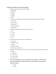 Berikut, contoh soal pilihan ganda kelas x semester genap dan kunci jawabannya, dimulai dari soal nomor 31, untuk siswa. Soal Agama Zakat