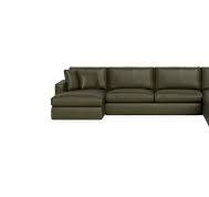 James Leather 4-Piece 5-Seat Corner Chaise Sectional