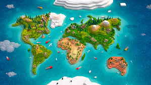 Cartoon Low Poly Earth World Map 2 0 Earth World Map Low Poly World Map Design