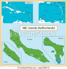 Curacao charms with its dutch. Abc Islands Map Of The Aruba Bonaire Curacao Islands Drawn With High Detail And Accuracy Canstock