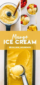 Mango Ice Cream Healthy And Vegan College Housewife Recipe Mango Ice Cream Mango Ice Cream Recipe Healthy Ice Cream