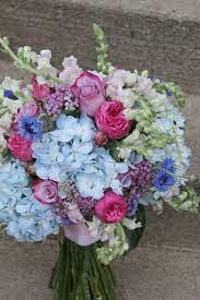 32 fall wedding bouquets perfect for an autumn wedding. Bridal Bouquet Made Up Fresh Blue Hydrangeas Light Pink Snap Dragons Blue Cornflowers Prom Flowers Bouquet Pink Flower Arrangements Hydrangea Bridal Bouquet