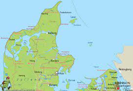 Deze kaart is speciaal voorbereid voor afdrukken op een computerprinter. Danemark