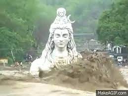 The temple walls are adorned with idols of the. Century S Biggest Flood In Uttarakhand Uttarkashi Kedarnath Badrinath Shiva Statue On Make A Gif