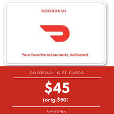 Paypal Com Has Select Doordash Gift Cards Email Delivery On Sale Now 45 Orig 50 In 2020 Gift Card Cards Gifts