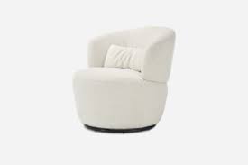 Toyfun swivel barrel chair, modern swivel accent sofa barrel chair with 3 pillow, modern linen meetwarm 6 inch sofa legs round tapered plastic couch legs replacement furniture legs for. Amber Swivel Chair Snow Boucle Castlery United States