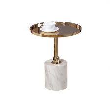 He also calls out the brass accents, which. Deluxe Marble End Table For Living Room Marble Base Round Side Table Small Metal Coffee Table Coffee Tables Aliexpress