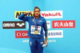 Tokyo (ap) — dodging leaping fish in tokyo bay and pressure on the lead, ana marcela cunha kept her cool and finally won at the olympics on her third try. Ana Marcela Cunha Ecured