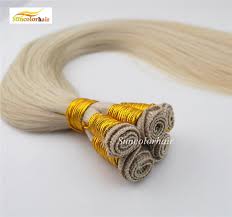The weave hair is shed free, long lasting and can be reused many times. White Blonde Hand Tied Hair Extensions Weft 60 Premium Human Hair 100gm In Stock Buy White Blonde Hair Extensions Hand Tied Hair Weft Hand Tied Hair Extensions Product On Alibaba Com