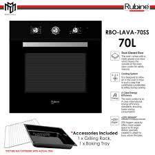 In order to get the best possible. Rubine Built In Oven Full Glass 70l With 8 Cooking Functions Rbo Lava 70ss Shopee Malaysia