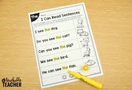 First, you will find checklists that each contain six sentences. Sight Word Sentences With A Freebie A Teachable Teacher