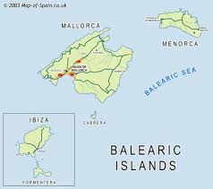 Map Of The Balearic Islands Balearic Islands Ibiza Map Menorca