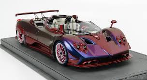 The pagani zonda may presently don't be underway, however there are as yet a modest bunch of extraordinary releases wandering around. Bbr Models P18161d Vet Masstab 1 18 Pagani Zonda Hp Barchetta 2018 Con Vetrina With Showcase Chameleon Purple Red