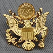 Wwii Us Army Officer Cap Badge Insignia Pin Us Army Badge G6006 Medallas