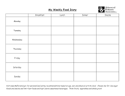 Weekly Food Diary Template Printable Food Journal Template Food Diary Template Food Journal