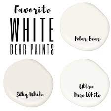 Favorite Behr White Paint Colors List
