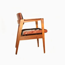 Reserved For Laura Vintage Gunlocke Leather Chair Mid Leather Chair Office Guest Chairs Cowhide Furniture