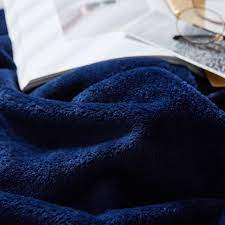 We are prominent navy blue blanket manufacturer and exporter in india. Navy Blue Solid Color Fleece Blankets For Home Cheap Throw Blanket Shopee Malaysia