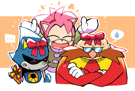 amy rose, dr. eggman, and metal sonic (sonic and 3 more) drawn by  rariatto_(ganguri) | Danbooru