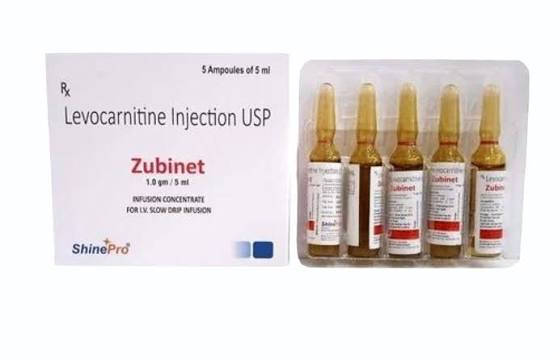Zubinet Injection 5ml ( Levocarnitine) at best price in Nagpur