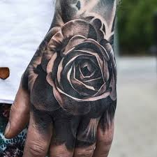 Black And Grey Hand Tattoos For Men 125 Best Hand Tattoos For Men Cool Designs Ideas 2019 Guide Hand Tattoos For Guys Rose Hand Tattoo Rose Tattoos For Men