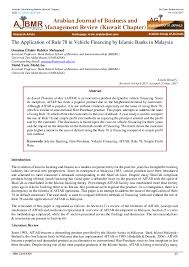 Check spelling or type a new query. Pdf Arabian Journal Of Business And Management Review Kuwait Chapter Arabian Group Of Journals Arabian Group Of Journals The Application Of Rule 78 In Vehicle Financing By Islamic Banks In Malaysia