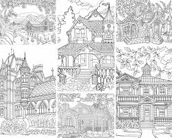 The adult coloring boom has spawned complex and detailed abstract coloring pages for adults. Beautiful Houses 10 Coloring Pages Favoreads Coloring Club