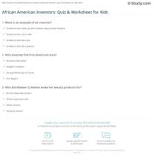 You can use this swimming information to make your own swimming trivia questions. African American Inventors Quiz Worksheet For Kids Study Com