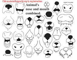 Cartoon Animal Noses Animal Noses Cartoon Drawings Art Handouts