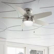 Black finish reversible fan blades: Brushed Nickel Ceiling Fans You Ll Love In 2021 Wayfair