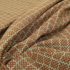 Luxury pink and gray velvet fabric,upholstery fabric,drapery fabric. Small Motif Symmetry Geometric Pattern Chenille Orange Colour Chenille Upholstery Fabric Jo 1400