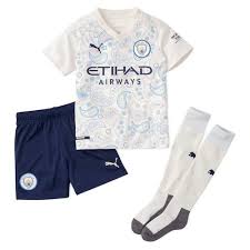 Manchester city their new away kit for the 2020/21 season, with black as the main color and just as tsc had anticipated , this uniform features a graphic across the front of the jersey in navy blue inspired by the famous castlefield neighborhood in the city of manchester and on the bridgewater canal. Manchester City Kids Third Kit 2020 21 Genuine Puma