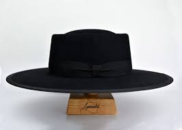 Bolero Hat The Buckaroo Black Fur Felt Vaquero Crown Wide Etsy In 2021 Bolero Hat Hats Buckaroo